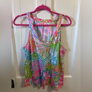 Lilly Pulitzer size Large Arya tank top in Lovers Coral print
